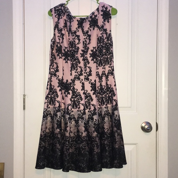 light pink and black dress